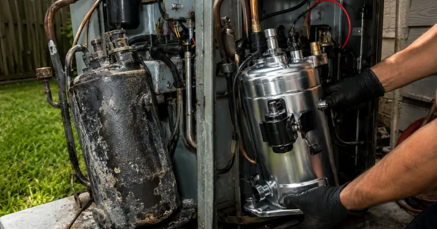 before and after Emergency Air Conditioning Repair Winnipeg