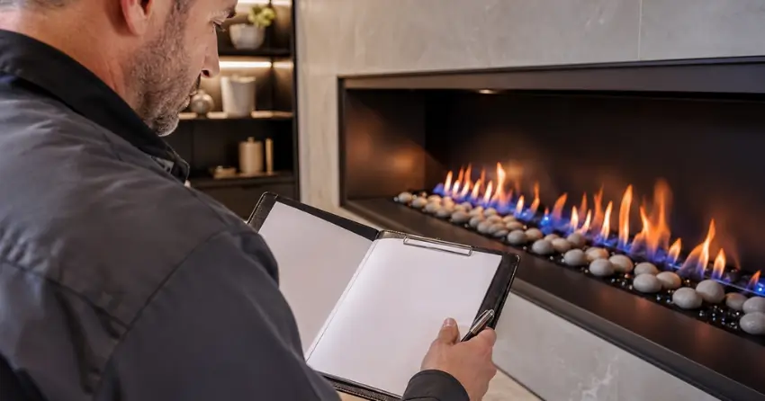 Gas Fireplace Inspector service report and documentation in Winnipeg
