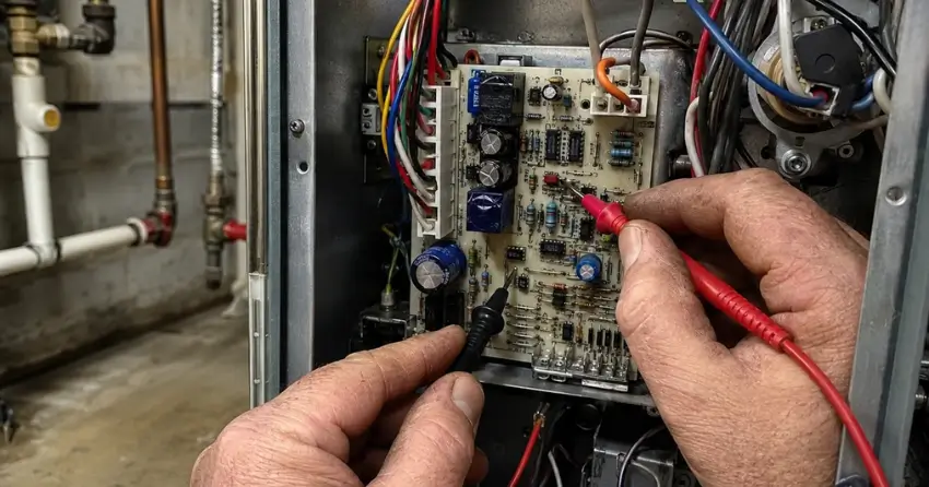 gas furnace service control board check Winnipeg