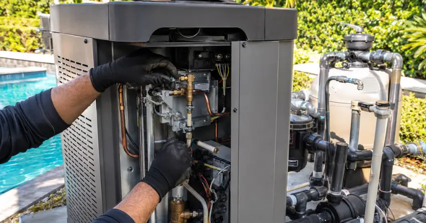 gas pool heaters maintenance and service inspection in Winnipeg