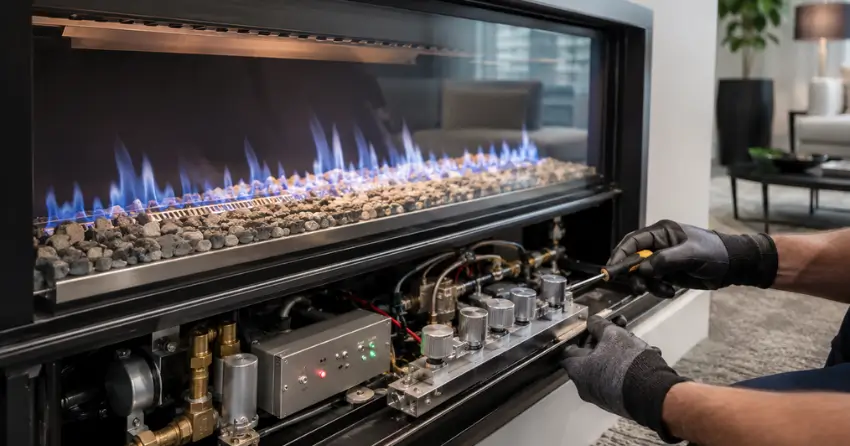 gas fireplace combustion safety service Winnipeg