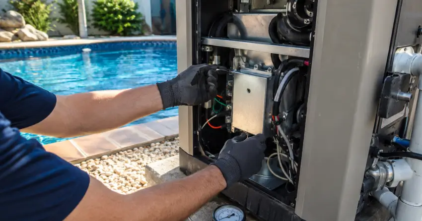 swimming pool heater service Winnipeg  annual maintenance visit